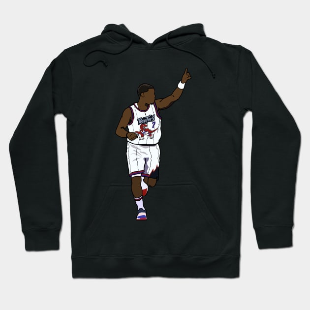 Kyle Lowry Throwback Toronto Raptors Hoodie by xavierjfong